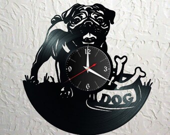 Grey Pug Clock Grey Pug Clock