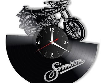Simson S51 DDR Schallplattenuhr, Vinyl, Retro, WanduhrIndividuell, Geschenk, Wohnzimmer, Geburtstag, made in GERMANY