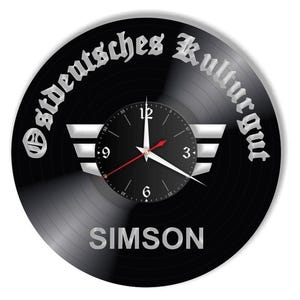 East German cultural heritage DDR Simson record clock, vinyl, retro, wall clock individual, gift, living room, birthday, Made in GERMANY