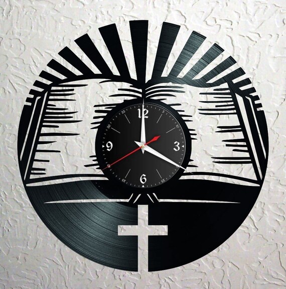 Orologio con disco biblico Orologio da parete retrò in vinile