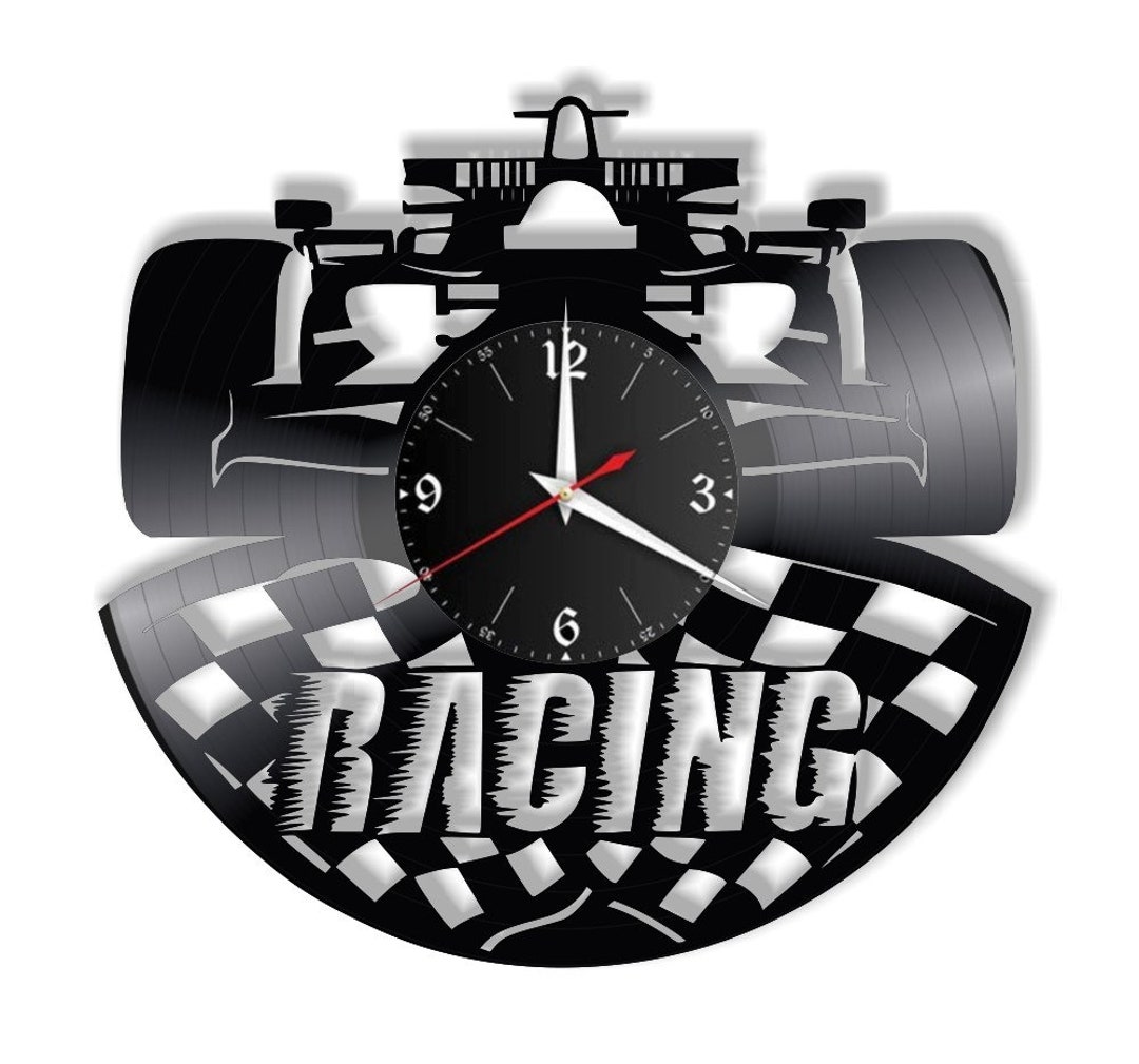 F1 Racing Record Clock, Vinyl, Retro, Wall Clock, Individual, Gift