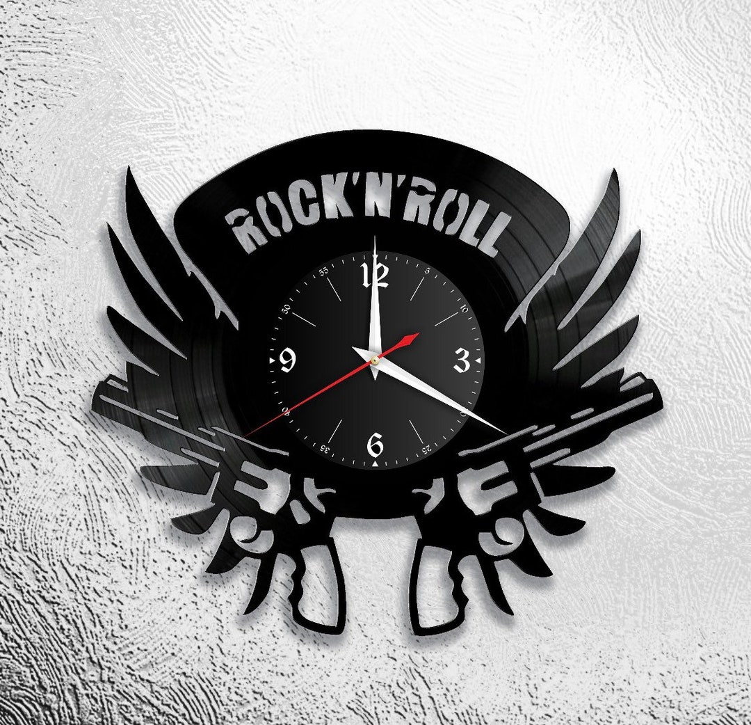 Vintage Rolling Rock Light Up Wall Clock Large Approx 19.5  Rock N Roll Striped Wall Clock display picture 1
