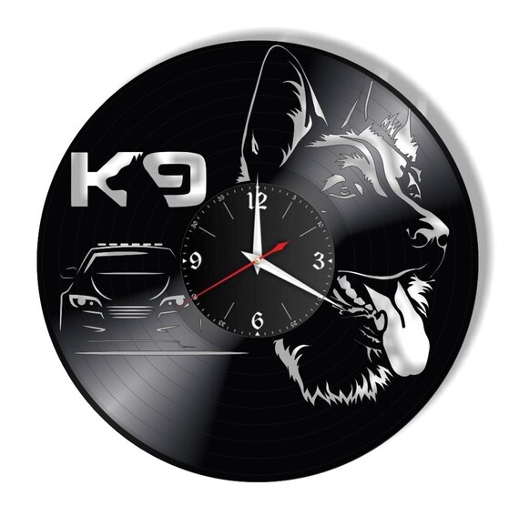 Marduk / Live In Germania サイン入り K9 Police Dog German Shepherd Record Clock, Vinyl, Retro, Wall
