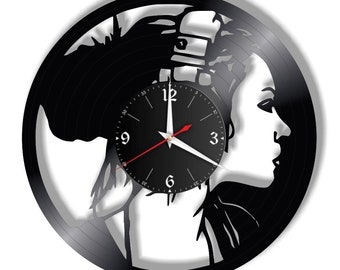 Horloge murale en vinyle rétro avec disque de musique pour fille, cadeau, salon, anniversaire, fabriqué en Allemagne