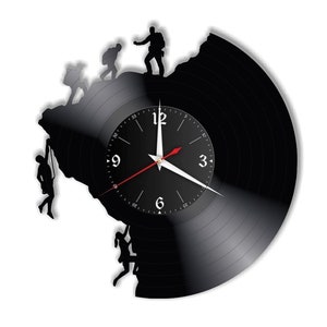 Climbing Schallplattenuhr Vinyl Retro WanduhrIndividuell, Geschenk, Wohnzimmer, Geburtstag, made in GERMANY
