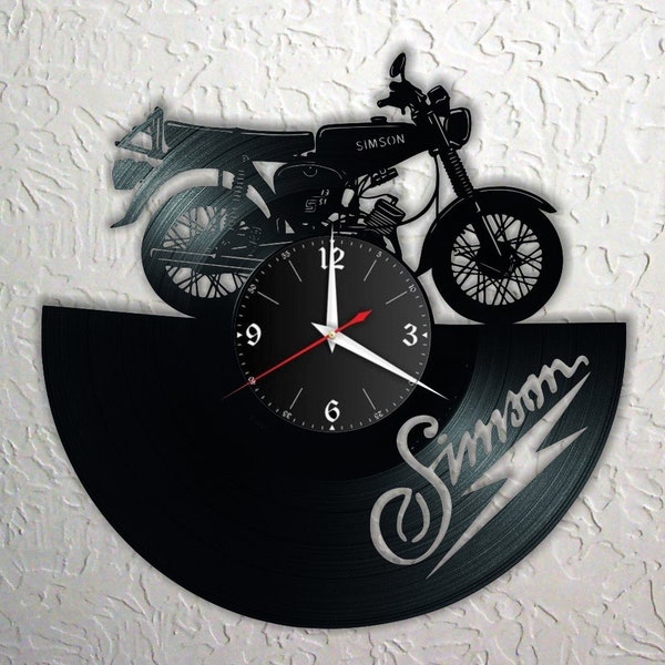 Simson S51 DDR Schallplattenuhr, Vinyl, Retro, WanduhrIndividuell, Geschenk, Wohnzimmer, Geburtstag, made in GERMANY