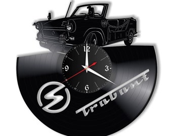 Trabant Kübel DDR horloge disque, vinyle, rétro, horloge murale individuelle, cadeau, salon, anniversaire, fabriqué en Allemagne