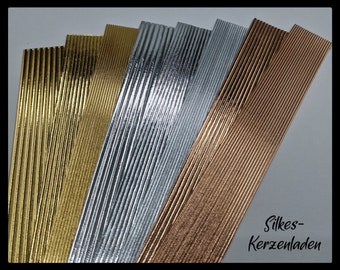 decorative strips, decorative wax, wax strips; Gold/Silver/Copper!!