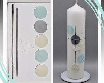 Craft kit for communion candle / baptism candle – handmade!