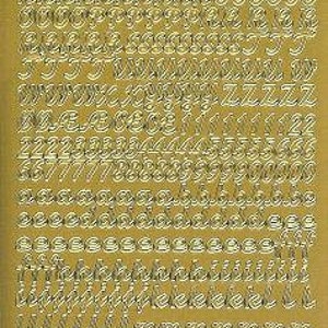 Buchstaben und Zahlen , mini, Gold und Silber, Blockschrift und Kursiv Bild 3