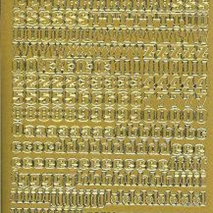 Buchstaben und Zahlen , mini, Gold und Silber, Blockschrift und Kursiv Bild 2