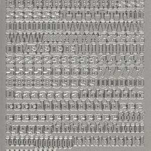 Buchstaben und Zahlen , mini, Gold und Silber, Blockschrift und Kursiv Blockschrift