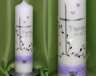 Baptism candle - including label with name and date!