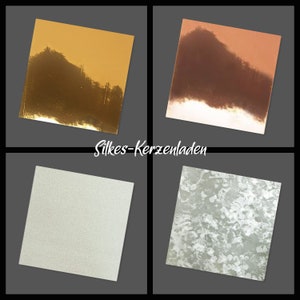 Verzierwachsplatten / Wachsplatten 20 x 10 cm Gold / Silber / Kupfer Bild 1