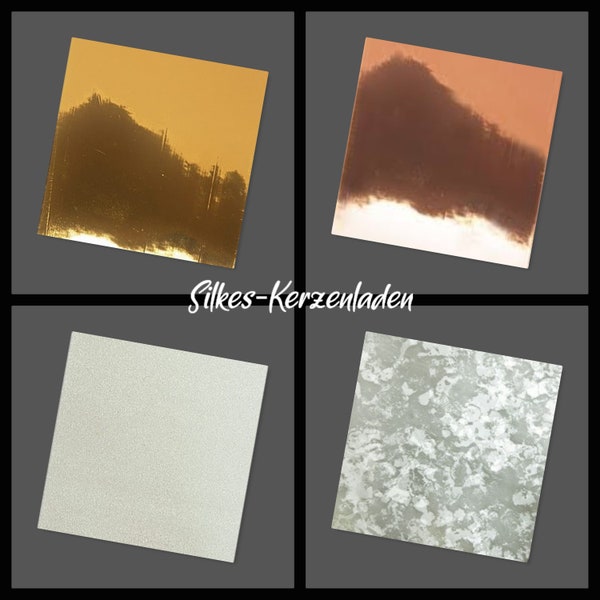Verzierwachsplatten / Wachsplatten ; 20 x 10 cm ; Gold / Silber / Kupfer !!