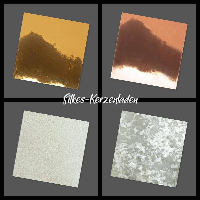 Verzierwachsplatten / Wachsplatten 20 x 10 cm Gold / Silber / Kupfer Bild 1