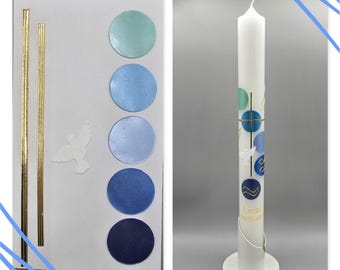 Craft kit for communion candle / baptism candle – handmade!