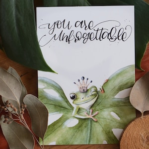Frog Prince Art Print - « vous êtes infrogettable »
