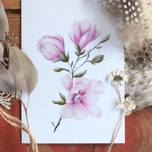 bonjour printemps - Carte postale Magnolia