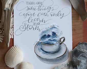 Porcelain Cup with Waves - Postcard