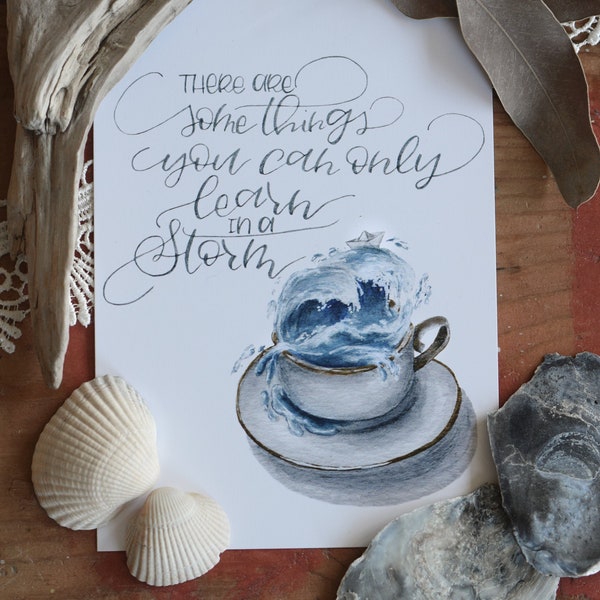 Porcelain Cup with Waves - Postcard