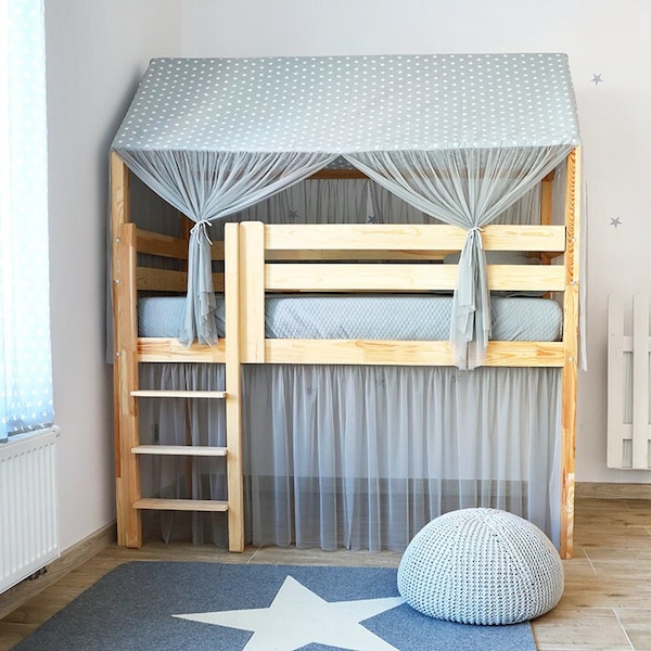 Zwischengeschoss Bett - 70 cm, Etagenbett, Hochbett / Etagenbett ALLE Größen, Kinderbett, Mezzanine bett, Hausbett