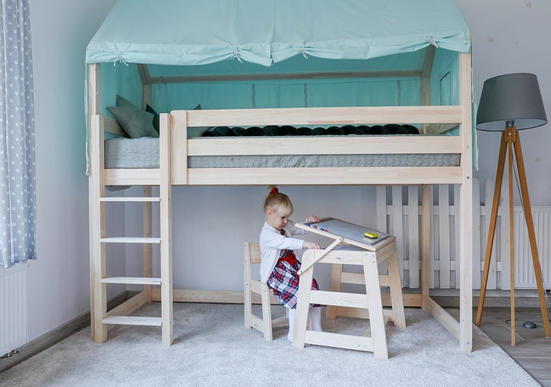 Mezzanine bed 100 cm, bunk bed, mezzanine, loft bed / bunk bed ALL sizes, 80x160, 80x180, 90x190, 90x200, 90x180 image 2