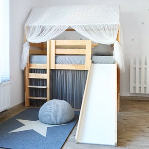 Bed With Slide, Bunk Bed, Montessori Bed, Loft Bed ALL Sizes - Etsy