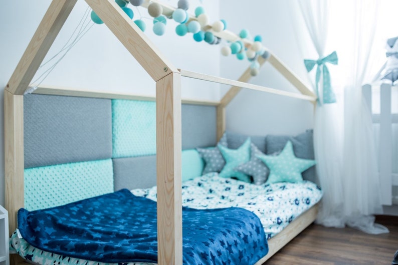 Children's bed, house bed, Montessori bed 140 x 200 cm image 2