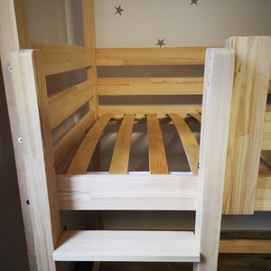 Bed with slide, bunk bed, Montessori bed, loft bed ALL sizes image 8