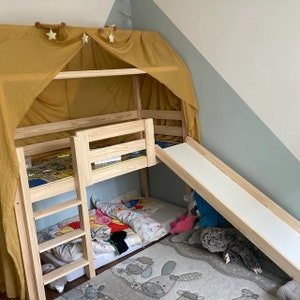 Bed with slide, bunk bed, Montessori bed, loft bed ALL sizes image 7