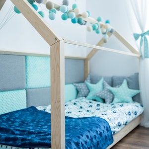 Children's bed, house bed, Montessori bed 100 x 200 cm image 1