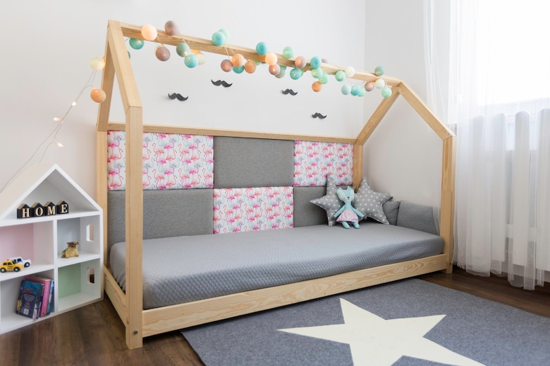 Children's bed, house bed, Montessori bed 100 x 200 cm image 4