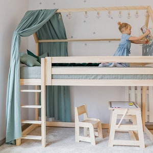 Mezzanine bed -100 cm, bunk bed, mezzanine, loft bed / bunk bed ALL sizes, 80x160, 80x180, 90x190, 90x200, 90x180