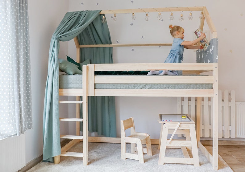 Mezzanine bed 100 cm, bunk bed, mezzanine, loft bed / bunk bed ALL sizes, 80x160, 80x180, 90x190, 90x200, 90x180 image 1