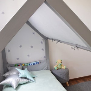 Roof to house bed tied large beds, bed canopy for Montessori bed, curtains for children's bed not Mia&Lou bed image 3