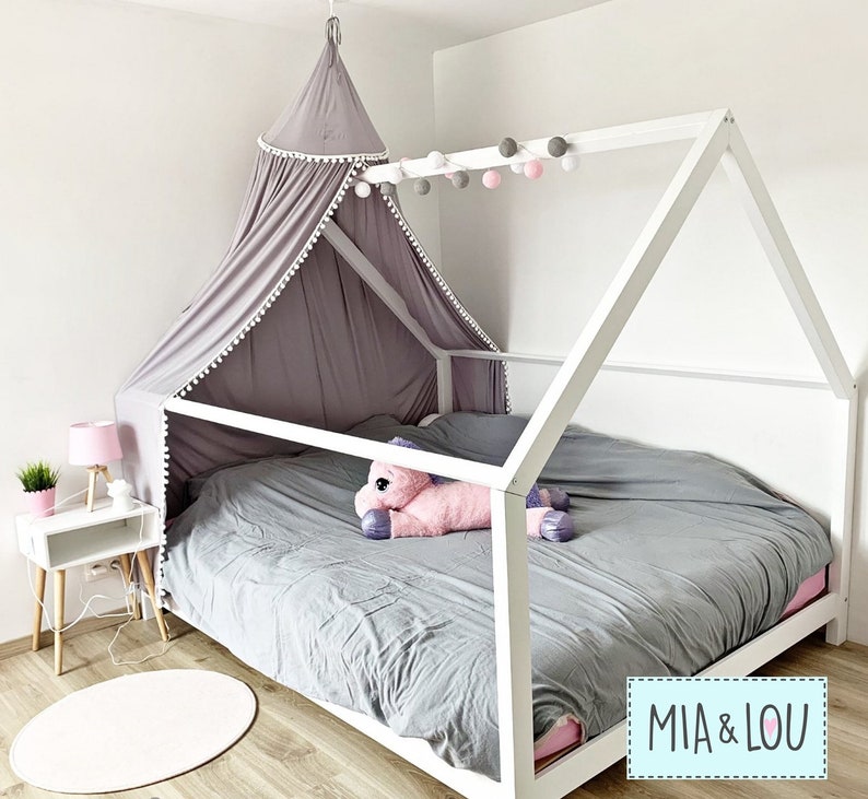 Children's bed, house bed, Montessori bed 100 x 200 cm image 5