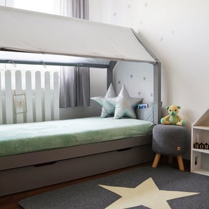 Roof to house bed tied large beds, bed canopy for Montessori bed, curtains for children's bed not Mia&Lou bed image 1