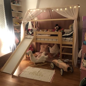 Bed with slide, bunk bed, Montessori bed, loft bed ALL sizes image 5