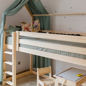 Mezzanine bed 100 cm, bunk bed, mezzanine, loft bed / bunk bed ALL sizes, 80x160, 80x180, 90x190, 90x200, 90x180 image 8