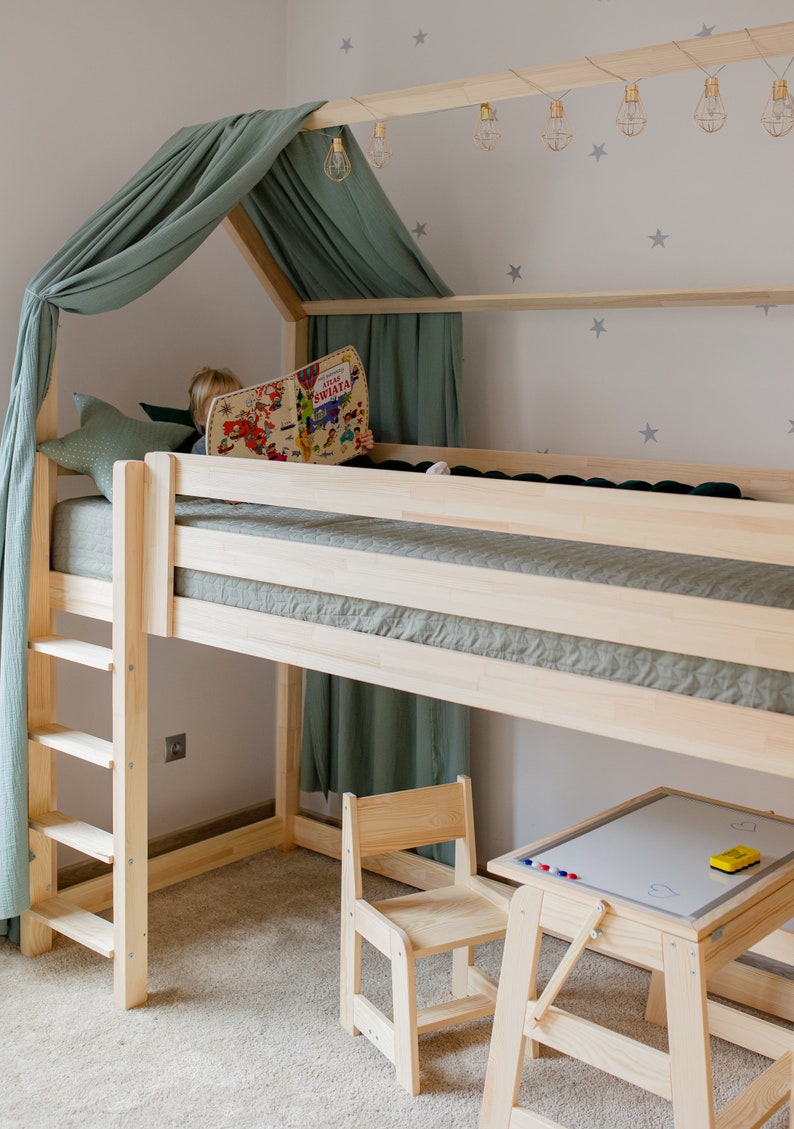 Mezzanine bed 100 cm, bunk bed, mezzanine, loft bed / bunk bed ALL sizes, 80x160, 80x180, 90x190, 90x200, 90x180 image 8