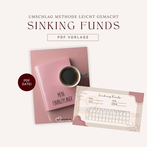 Spårning av sparandefonder - Kuvertmetod - Sparpott - A6-kuvert - Digitalt - Rosa