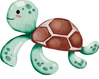 Bügelbild - Plott - Schildkröte Mint - 10cm x 7,5cm Geburtstag - Geschenk - Baby - DIY - T-Shirt - Hoodie