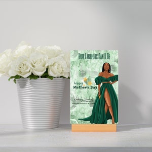 Biglietti per la festa della mamma afroamericana, biglietto per la festa della mamma nera, biglietto per la festa della mamma per moglie, mamma, nonna