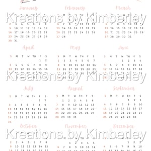 Editable 2028 Calendar 1-Page Template| 2028 Calendar | Canva Editable |  | Calendar Planner US Letter