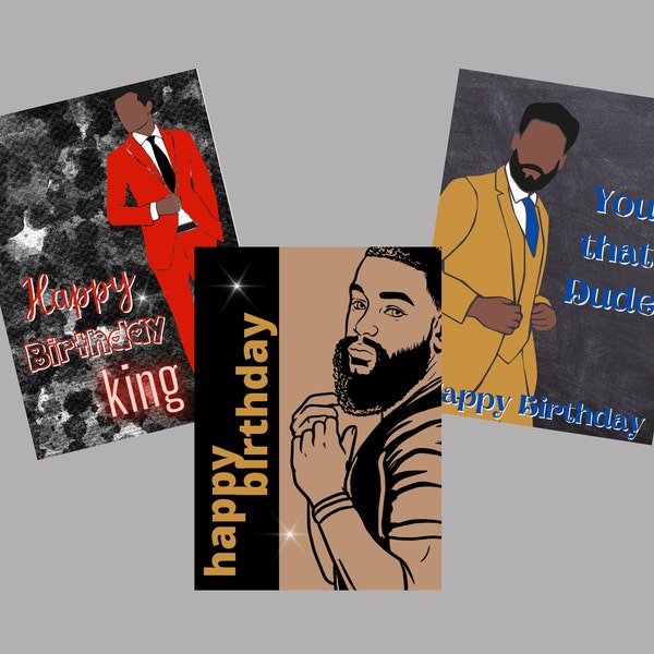 Black African American Birthday Cards – Etsy