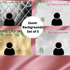 Pink & Green Zoom Backgrounds, Diamond Silver, Pearl and Golden video background, Virtual Background #6, Desktop Wallpaper