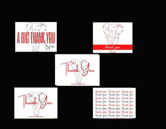 Thank You Cards - Red and White Notecards, Thank You Cards, Occasion, African American Cards, Black Expressions
