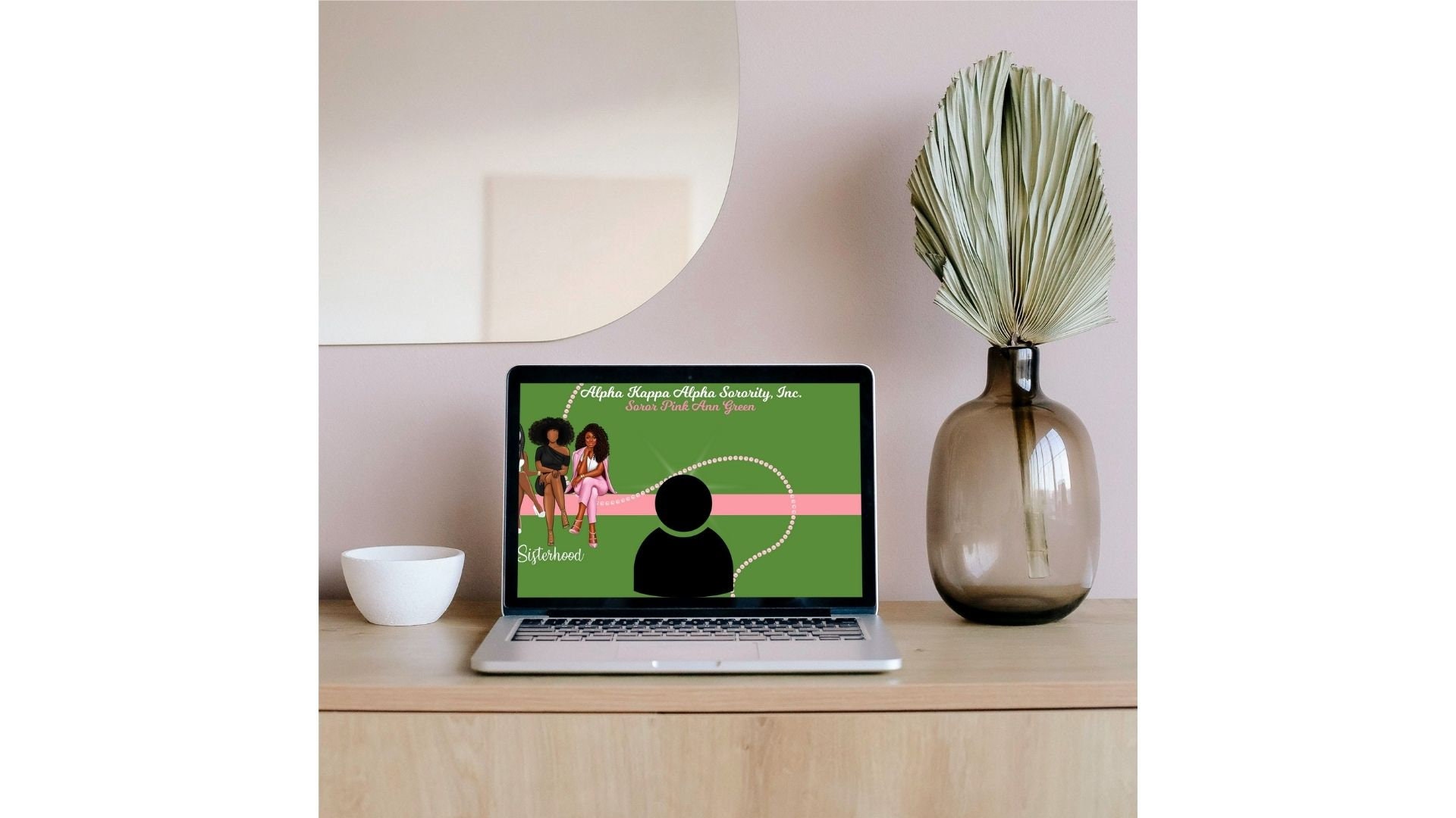 Pink & Green Zoom Backgrounds Video Background Virtual Etsy Israel