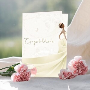 African American Wedding Cards, Beautiful Bride and Bridesmaids Card, Bridal Shower Cards, Black Expressions
